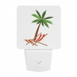 Night Light, A Palm Tree Is Shown In A Red And White Striped Chair. -Cute Night Light Shop 9d69e17bb02a586ff4e3192163e771c4f812e643
