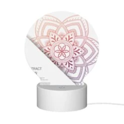 Round Acrylic Night Light, A Colorful Abstract Design Is Displayed On A White Background. -Cute Night Light Shop 9da1440e69ab1de1550966d561bea20a099416ef