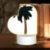 Love Acrylic Night Light, A Black And White Drawing Of A Palm Tree. -Cute Night Light Shop 9eb1e596fb7a497f9568734845ac07a066c02441