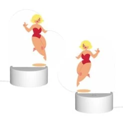 Love Acrylic Night Light, A Cartoon Woman Wearing A Red Bikini And A Red Wig Is Jumping In The Air. 3 Love Acrylic Night Light, A Cartoon Woman Wearing A Red Bikini And A Red Wig Is Jumping In The Air. -Cute Night Light Shop 9eb4b592575bda4286ab98fd5b44cd629e9c6947