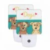 Night Light Set Of 2, Two Dogs Are Sitting Next To Each Other. -Cute Night Light Shop 9eda0c9e4bdcdbf47f992ddf9cba549753eb6414
