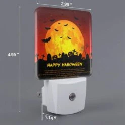 Night Light, A Halloween Poster With A Moon And Bats. -Cute Night Light Shop 9f77f6d01bfd83befaad6df2d00dacaa8ff6fda3