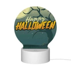 Round Acrylic Night Light, A Tree With A Spooky Halloween Sign On It. -Cute Night Light Shop 9f97cb54f38d09fa0302d1185f052b9f9f710239