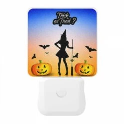 Night Light, A Witch On A Broomstick With Pumpkins And Bats In The Background. -Cute Night Light Shop 9fd25d618c903be3188b3b96dfce7dda509953de