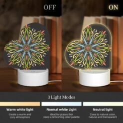 Love Acrylic Night Light, A Colorful Flower With Green -Cute Night Light Shop 9fddde713c9fdf061a585e002b2691ab887692da