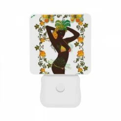 Night Light Set Of 2, A Woman Wearing A Grass Skirt And A Flower In Her Hair. -Cute Night Light Shop 9ff137e625dd32cfed8b9c488f6c9c9557496405