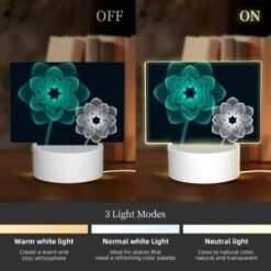Rectangular Acrylic Night Light, Two Blue Flowers With Green Centers. 4 Rectangular Acrylic Night Light, Two Blue Flowers With Green Centers. -Cute Night Light Shop a0175b38d4be57c39e39deeb5672e423809525e9