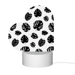 Love Acrylic Night Light, A Pattern Of Black And White Leaves. -Cute Night Light Shop a03d756ed1bafd2a802f46c033f805a58f18b5a9