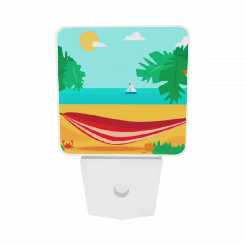 Night Light Set of 2, A red and white beach umbrella is set up on the sand. Night Light Set Of 2, A Red And White Beach Umbrella Is Set Up On The Sand. -Cute Night Light Shop a0b19e5efe253b85173c88b8e3559e80463c33f8