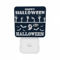 Night Light Set Of 2, A Poster With A Ghost And The Words "Happy Halloween" On It. -Cute Night Light Shop a0da3b4bc5051097135692c044bfb8038d940095
