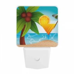 Night Light, A Cocktail Is Served On A Beach With Palm Trees And A Lemon In The Background. -Cute Night Light Shop a1f049cb1415ada657aa299e2498afb41eb71a06