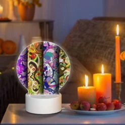 Round Acrylic Night Light, Four Different Colored Designs Of A Leaf. -Cute Night Light Shop a269a4ef1bc5c29722e51614570f5e11af9d9ef0