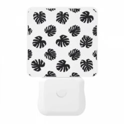 Night Light, A Pattern Of Black And White Flowers. -Cute Night Light Shop a2b6b0ecf215b4f84d0b475ecb0fa34a6577c088