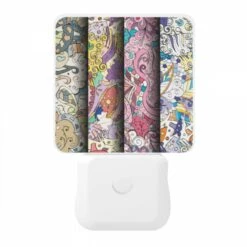 Night Light, Three Colorful Designs Are Displayed On A Wall. -Cute Night Light Shop a3723aa8bb2b82dcf49b6f60974171de06b48891