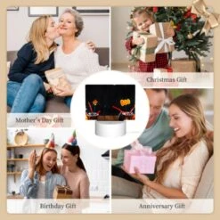 Rectangular Acrylic Night Light, A Table With Two Cups Of Candy And A Lit Candle. -Cute Night Light Shop a38fa62a269d09b5db95ea1dad6e302a6b775d4d