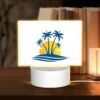Rectangular Acrylic Night Light, A Blue And Yellow Sunset With Palm Trees. -Cute Night Light Shop a62d5d1031649141555da20b97f849185abb6f07