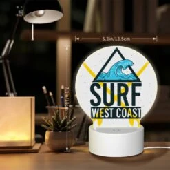 Round Acrylic Night Light, A Logo For Surf West Coast. -Cute Night Light Shop a6d1b2bb1407cafad2aebb17c6afbd93b19cc97f
