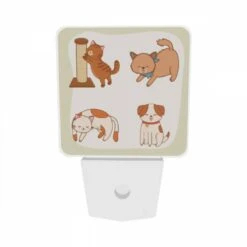 Night Light Set Of 2, Four Different Colored Cats Are Shown Playing With A Toy. -Cute Night Light Shop a6f198c1e6d7cbd7c087511c9129d5e136e9c602