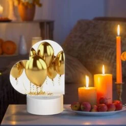 Love Acrylic Night Light, A Bunch Of Gold Balloons Are Tied Together. -Cute Night Light Shop a74c4329e79d298c8e441505656f372ec815f802