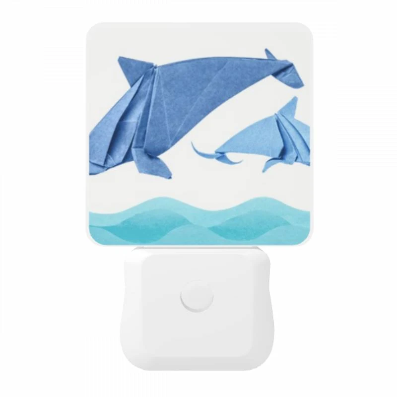 Night Light, Two blue paper dolphins swimming in the ocean. Night Light, Two Blue Paper Dolphins Swimming In The Ocean. -Cute Night Light Shop a76b2596c2d76de14ad27d2b9911de20308f28ad