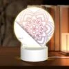 Round Acrylic Night Light, A Colorful Abstract Design Is Displayed On A White Background. -Cute Night Light Shop a7aedda6fc4f9d7158024d6b113cb8fe6d694bc3