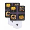 Night Light Set Of 2, A Collection Of Halloween Designs With A Pumpkin And A Leaf. -Cute Night Light Shop a7f1de4612e7f0d583a227dc1343b8e1a371e792