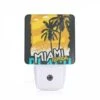 Night Light, A Colorful Poster Of Palm Trees And The Words "Miami Florida Beach.". -Cute Night Light Shop a826de522e6855a97e0e2d43b421330ae4adcef8