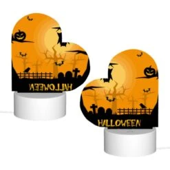 Love Acrylic Night Light, A Halloween Field With A Fence And A Tree With A Bat On It. -Cute Night Light Shop a8594c589eb2be61c4cda0df41d3787b038c5d4e