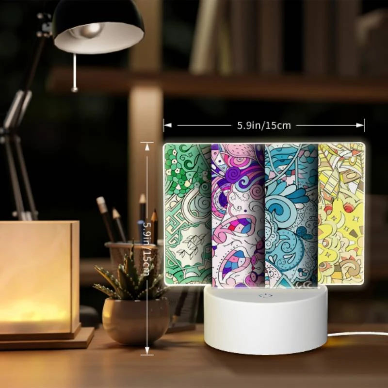 Rectangular Acrylic Night Light, Three colorful designs are displayed on a wall. Rectangular Acrylic Night Light, Three Colorful Designs Are Displayed On A Wall. -Cute Night Light Shop a8b4ba99b1ba2e52a04235e85c0426771c0e922b