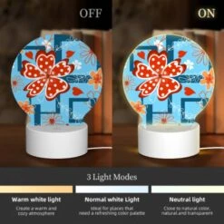 Round Acrylic Night Light, A Red Flower With White Polka Dots Is Surrounded By Other Flowers. 4 Round Acrylic Night Light, A Red Flower With White Polka Dots Is Surrounded By Other Flowers. -Cute Night Light Shop a8bea3ed3257e8b0ff661f620759c77bee58654f