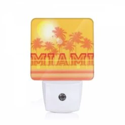 Night Light, A Sunny Day In Miami With A Yellow Sky.