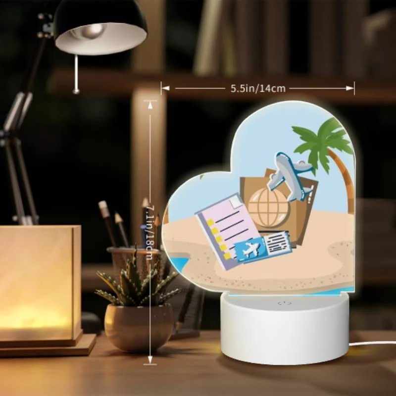 Love Acrylic Night Light, A collection of travel documents and a suitcase are placed on a sandy beach. Love Acrylic Night Light, A Collection Of Travel Documents And A Suitcase Are Placed On A Sandy Beach. -Cute Night Light Shop aa01981541245b03b3a45b654ce19428bc519e59
