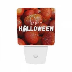 Night Light Set Of 2, A Pile Of Red And Orange Squash With A Caption That Reads "Happy Halloween." -Cute Night Light Shop aab1fb15b4a2df6cc9af3cdd6a205afc88bd6835