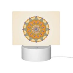 Rectangular Acrylic Night Light, A Colorful Flower Design Is Displayed On A Yellow Background. -Cute Night Light Shop aab2e1774422757028bbb71c0c26ad24bf105af3