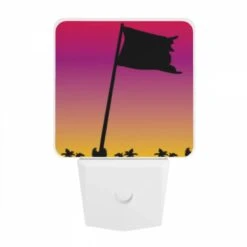 Night Light, A Black Flag Is Flying In The Wind. -Cute Night Light Shop abeed4c8f7a08d18922dda03e294c904ade8b687