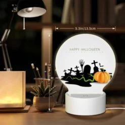 Round Acrylic Night Light, A Halloween Poster With A Pumpkin And A Cross. 7 Round Acrylic Night Light, A Halloween Poster With A Pumpkin And A Cross. -Cute Night Light Shop ac190e44ae1a473ffec8b33282c74473ffdce177