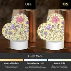 Love Acrylic Night Light, A Colorful Floral Pattern With Purple -Cute Night Light Shop ad0c5778612cdabd863443ae9e6d2faf4344a09a
