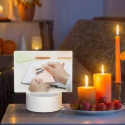 Rectangular Acrylic Night Light, A Person Is Writing A Note That Says "Happy Halloween" On A Piece Of Paper. -Cute Night Light Shop ae3dccd508adaa19adf4b8acc33ae928237e796f