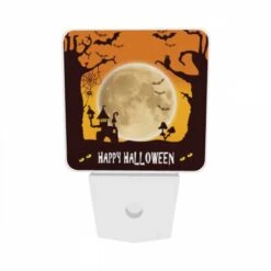 Night Light Set Of 2, A Spooky Halloween Scene With A Full Moon And Bats. -Cute Night Light Shop aec54b59c4abe5676a8ec36def3ca5384d514da0