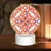 Round Acrylic Night Light, A Colorful And Intricate Design On A Piece Of Fabric. -Cute Night Light Shop aecd7b4e44cf785335e512f1dd685adefb8f7ab0