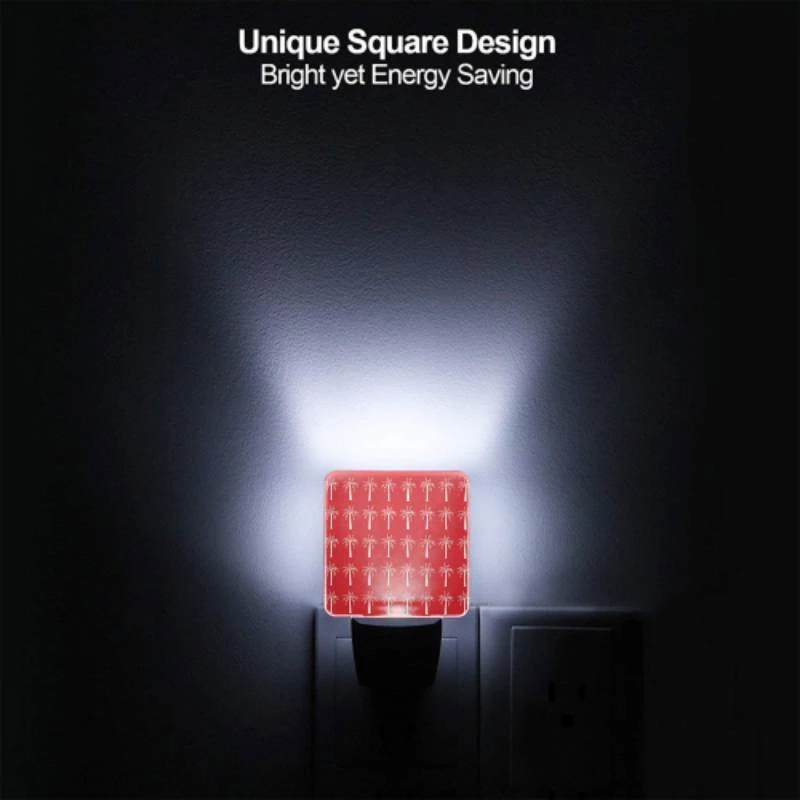 Night Light Set of 2, A pattern of palm trees on a red background. Night Light Set Of 2, A Pattern Of Palm Trees On A Red Background. -Cute Night Light Shop af5b707879ec7c1155c08a235cfbab6cebeadf09