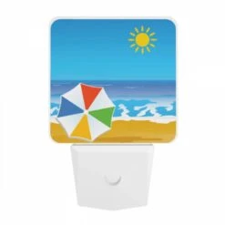 Night Light, A Colorful Umbrella Is On The Beach. -Cute Night Light Shop afc573f29ba84dd621dad28321d6d68674cb7d77