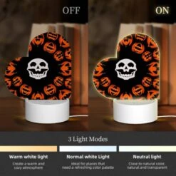 Love Acrylic Night Light, A Circle Of Pumpkins With A Skull In The Center. -Cute Night Light Shop b1c670e9a1de75e78f024e21e20a36e1274005cb