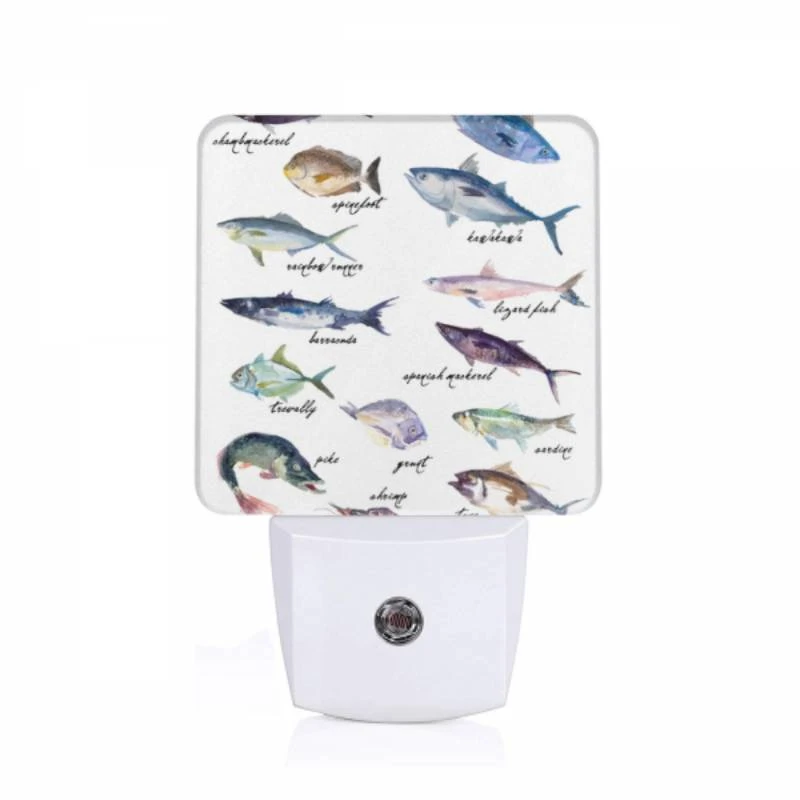 Night Light, A collection of fish with their names written above them. Night Light, A Collection Of Fish With Their Names Written Above Them. -Cute Night Light Shop b23f687b073437e560332e58c861f3fbdcec4b93