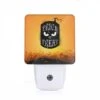 Night Light, A Halloween-themed Image Of A Black And White Pumpkin With A Scary Face And The Words "Trick Or Treat" Written On It. -Cute Night Light Shop b2d066d7e7bde44ba115e3667d019afdc7685b83