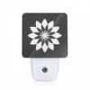 Night Light, A Black And White Flower Design.