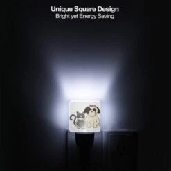 Night Light Set Of 2, A Cat And A Dog Are Sitting Next To Each Other. -Cute Night Light Shop b34a8e790339dc79cc66e0540bfbfd39e82ae879