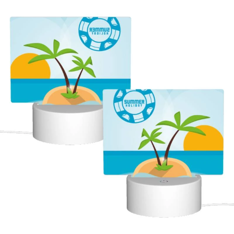 Rectangular Acrylic Night Light, A palm tree is growing on a small island in the middle of the ocean. Rectangular Acrylic Night Light, A Palm Tree Is Growing On A Small Island In The Middle Of The Ocean. -Cute Night Light Shop b3b151307484071add08c53e8ee017baf150a2ea