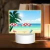 Rectangular Acrylic Night Light, A Beach Scene With Two Umbrellas And Two Chairs. 2 Rectangular Acrylic Night Light, A Beach Scene With Two Umbrellas And Two Chairs. -Cute Night Light Shop b41548edabcd50d7f6c2a72c87a1392738d9bb7e