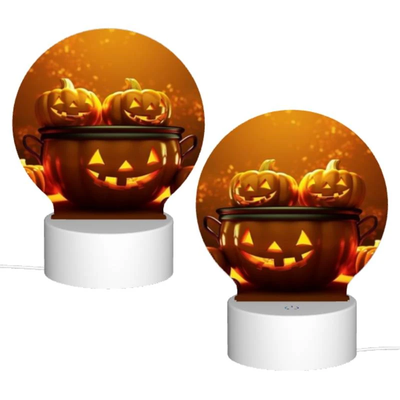 Round Acrylic Night Light, A group of pumpkins are sitting in a pot. Round Acrylic Night Light, A Group Of Pumpkins Are Sitting In A Pot. -Cute Night Light Shop b52b3ba77f5e81a53e319e5b687ba55e25b9965f